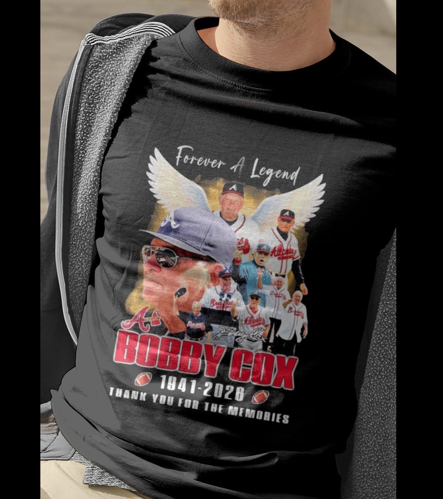 Bobby Cox 1941 2026 Atlanta Baseball Legend Thank You For The Memories T-Shirt