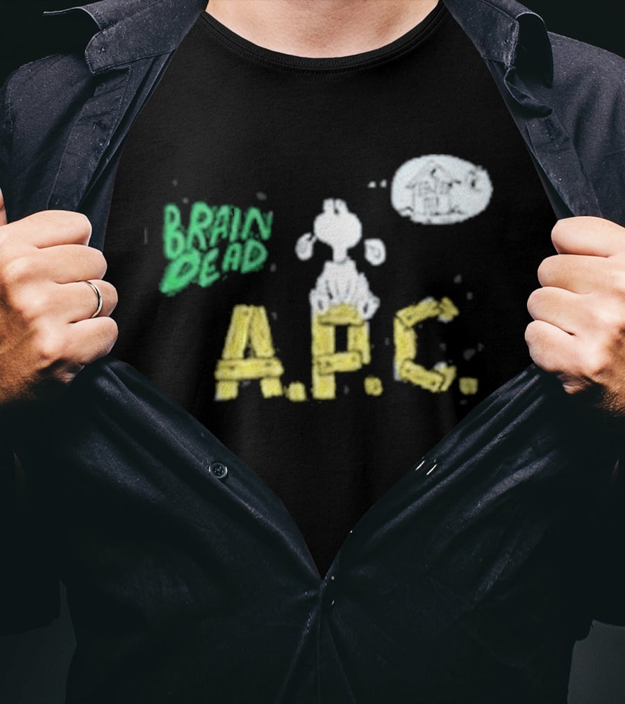 Brain Dead A.P.C. Homesick Dog With House In Thought Bubble T-Shirt