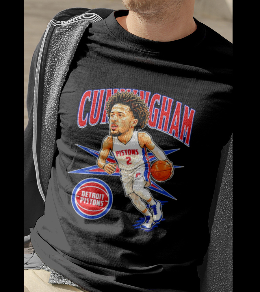 Cade Cunningham Detroit Pistons Basketball Star Number 2 T-Shirt