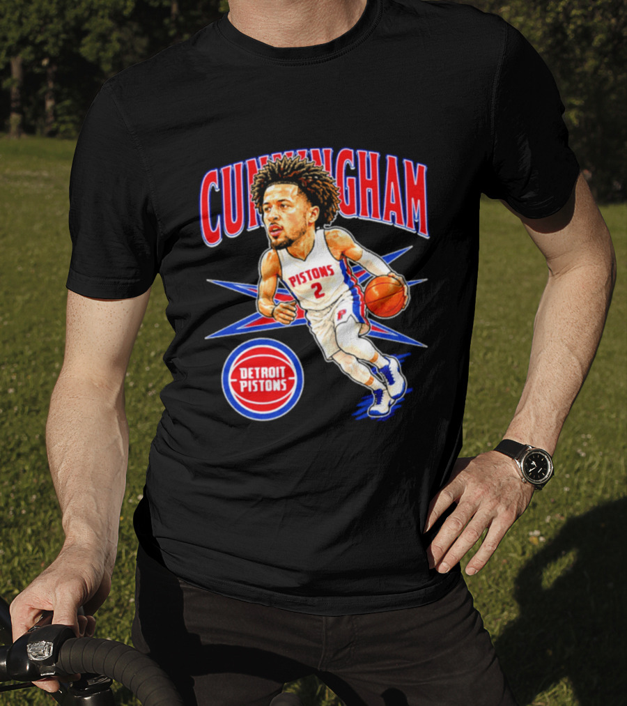 Cade Cunningham Detroit Pistons Basketball Star Number 2 T-Shirt