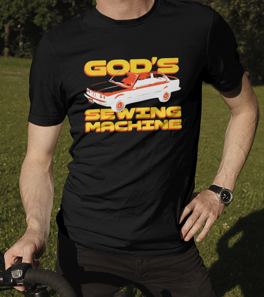 God's Sewing Machine BMW E3 Iconic Car T-Shirt