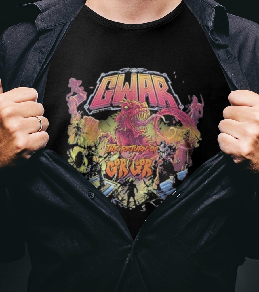 Gwar The Return Of Gor Gor Dinosaur Retro Band T-Shirt