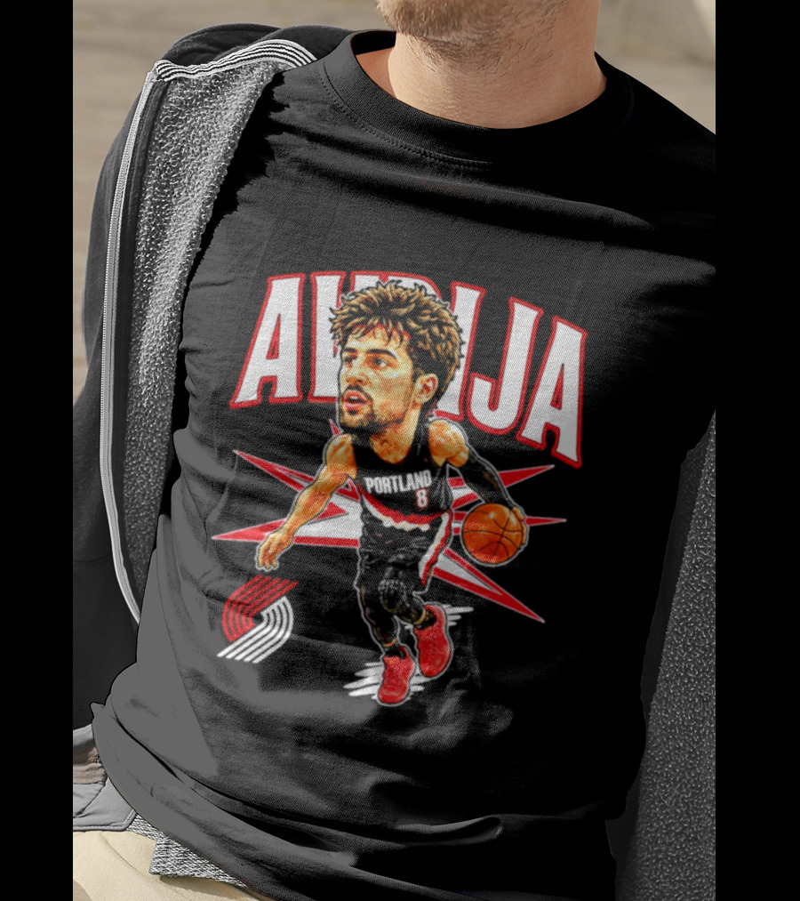 Deni Avdija Portland Trail Blazers Big Head Cartoon Star T-Shirt