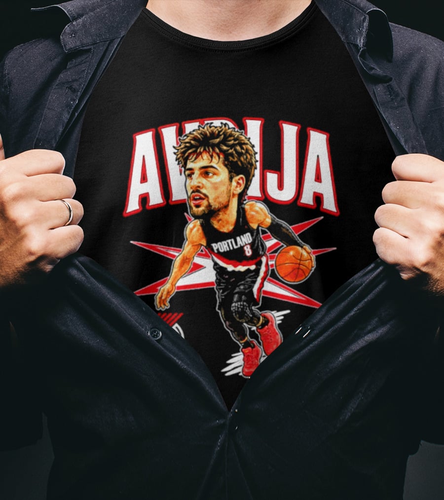 Deni Avdija Portland Trail Blazers Big Head Cartoon Star T-Shirt