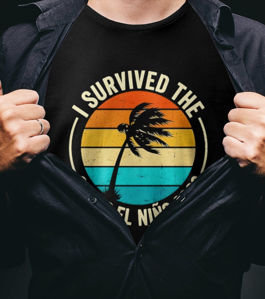 I Survived The Super El Nino 2026 Palm Tree Sunset T-Shirt