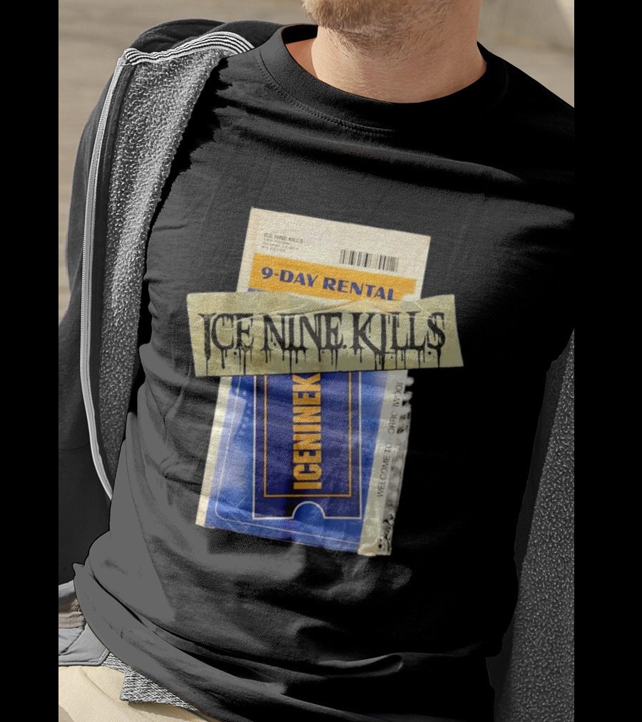 ICE NINE KILLS 9 Day Rental Iceninek Welcome To Horrorwood T-Shirt