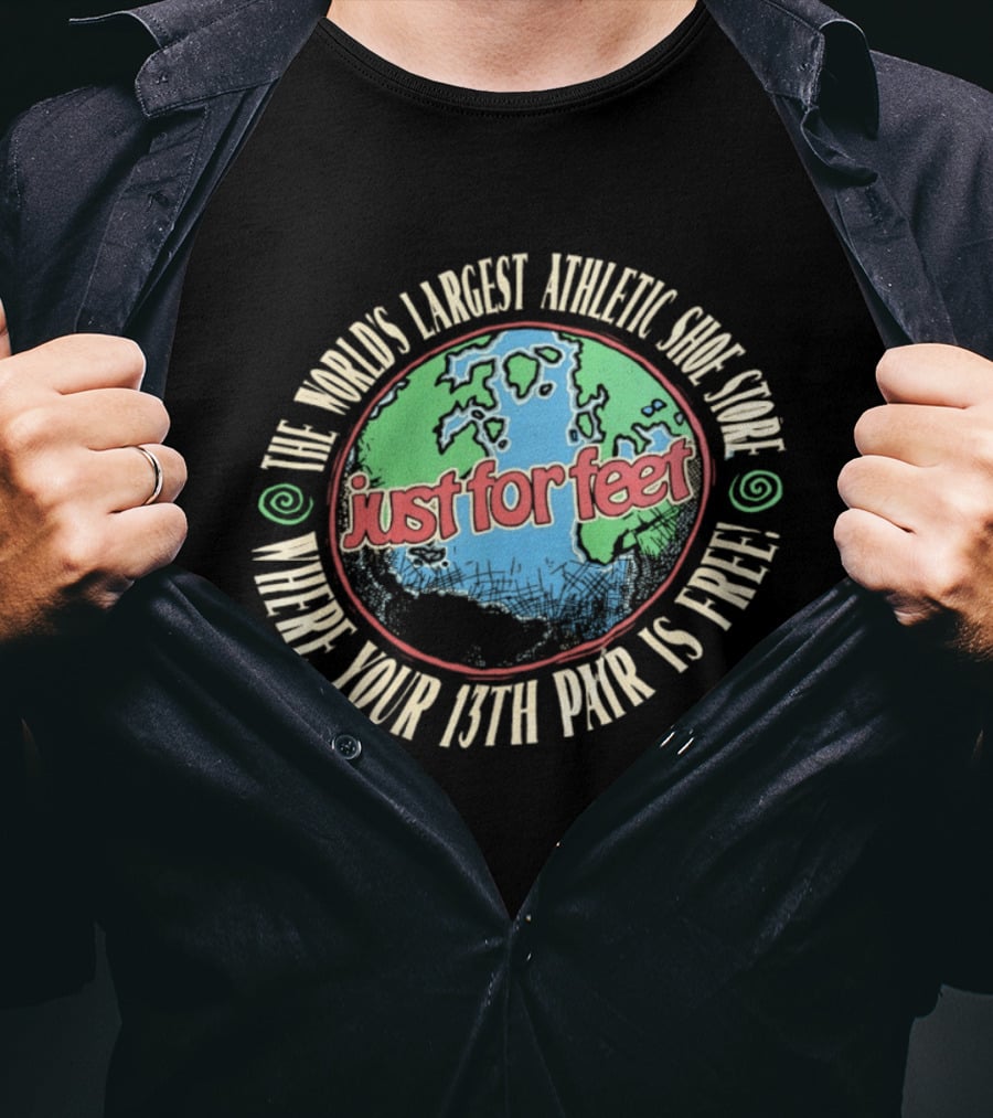 The World's Largest Athletic Shoe Store Just For Feet 13th Pair Free T-Shirt