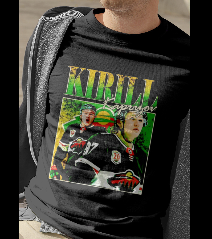 Kirill Kaprizov Minnesota Wild NHL Hockey Player With 20th Anniversary T-Shirt