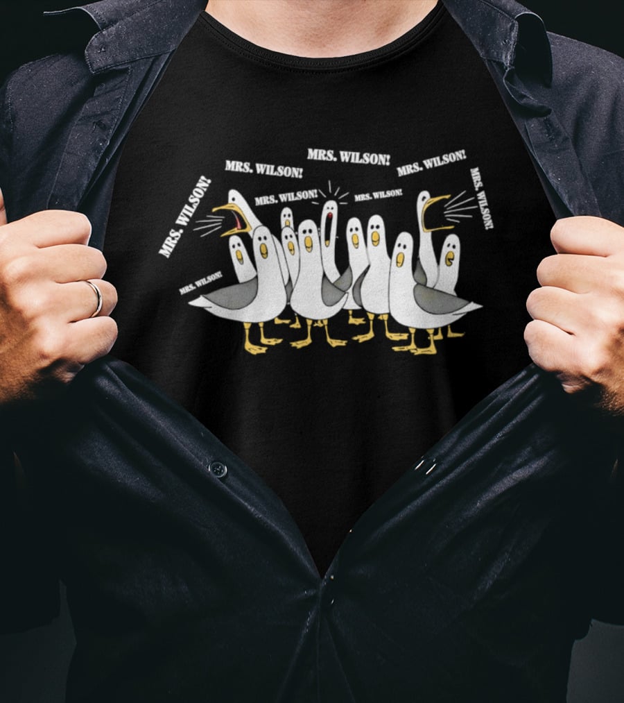 Mrs. Wilson Screaming Seagulls Teacher Custom T-Shirt