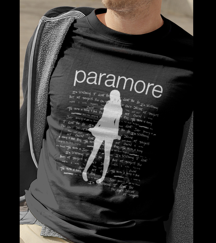 Paramore Lyrics Silhouette Art Brand New Eyes T-Shirt
