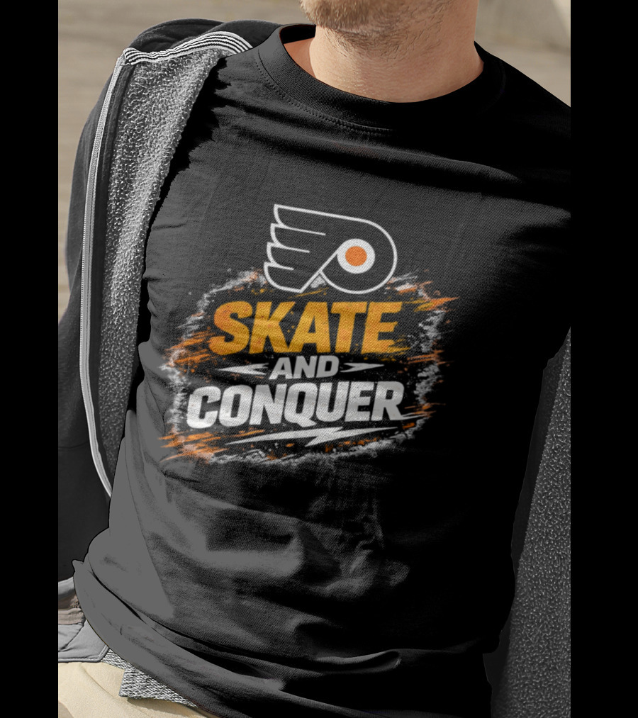 Philadelphia Flyers Skate And Conquer NHL T-Shirt