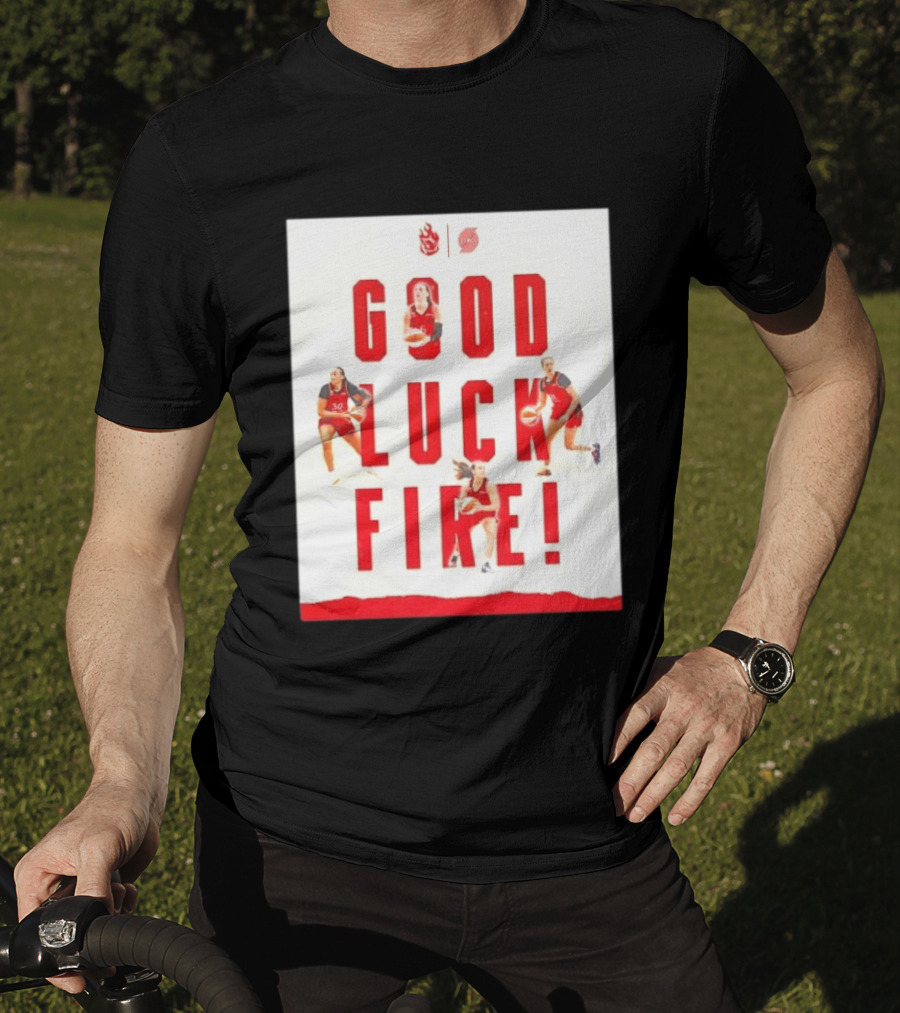 Portland Trail Blazers Good Luck Fire Basketball T-Shirt