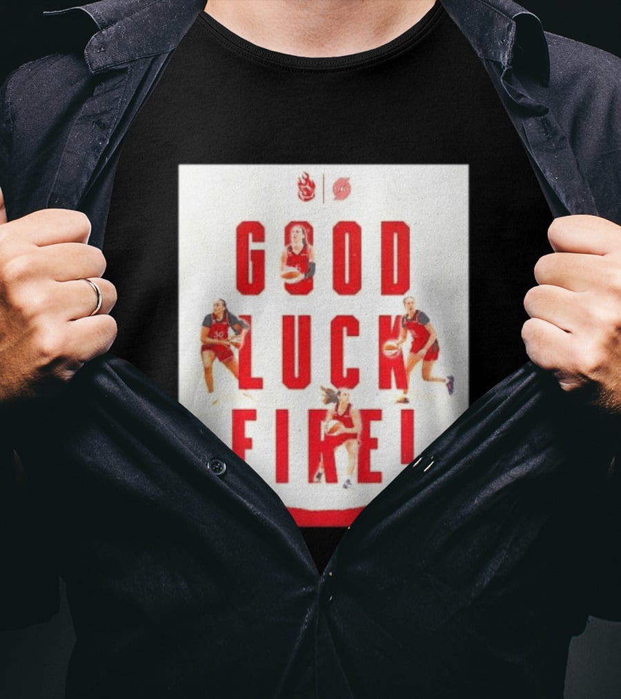 Portland Trail Blazers Good Luck Fire Basketball T-Shirt