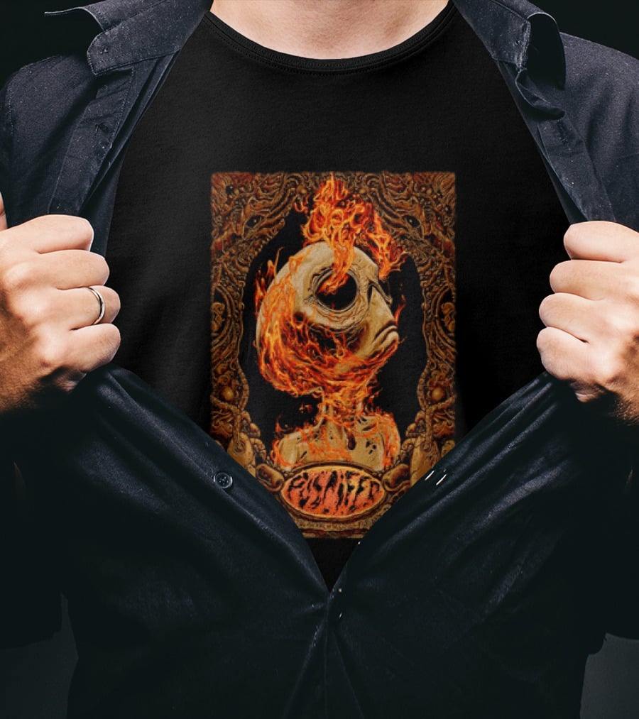 Puscifer Theater Of The Clouds Portland OR Event May 8 2026 Alien Skull In Flames T-Shirt