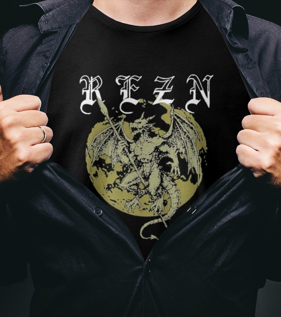 Rezn Yellow Dragon Circle T-Shirt