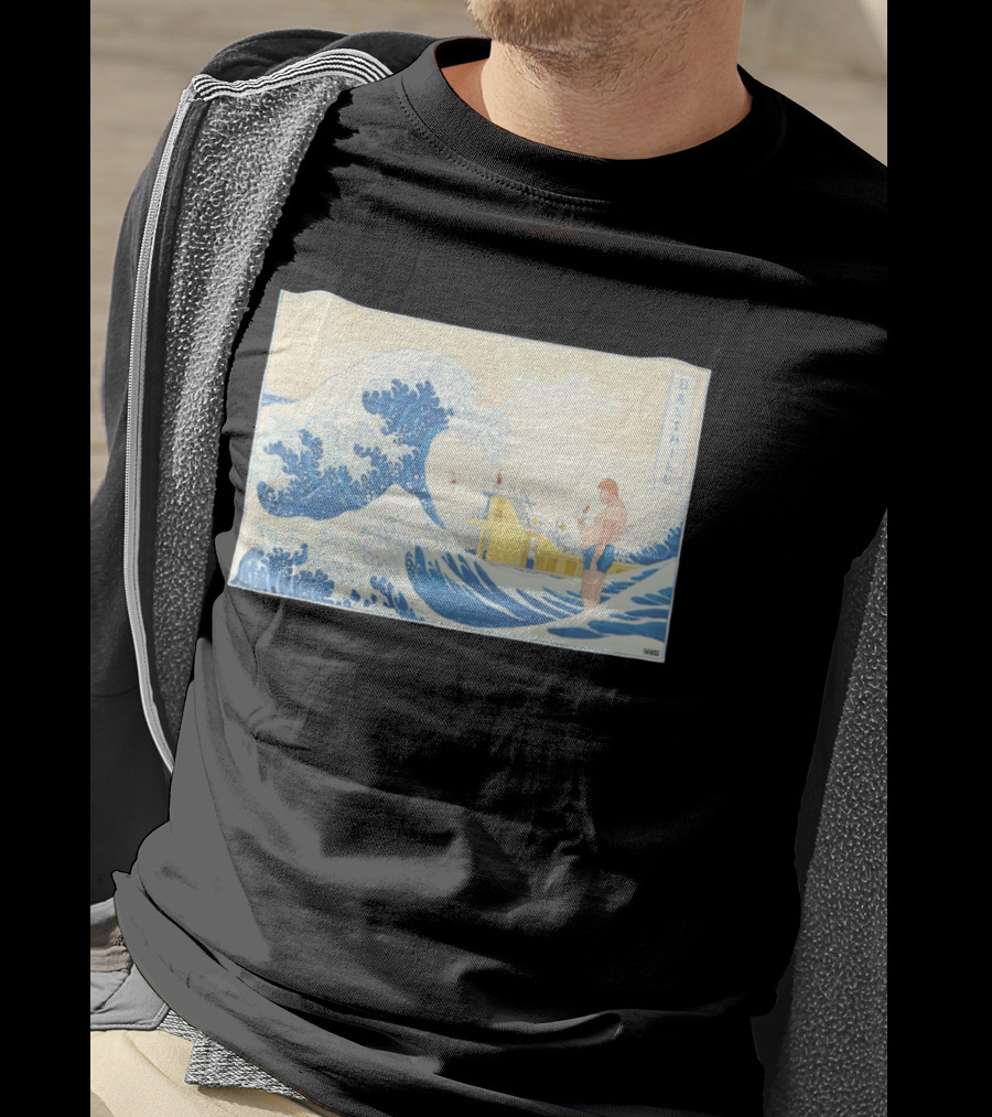 The Great Wave Salthill Swimmer And Diving Board Scene T-Shirt