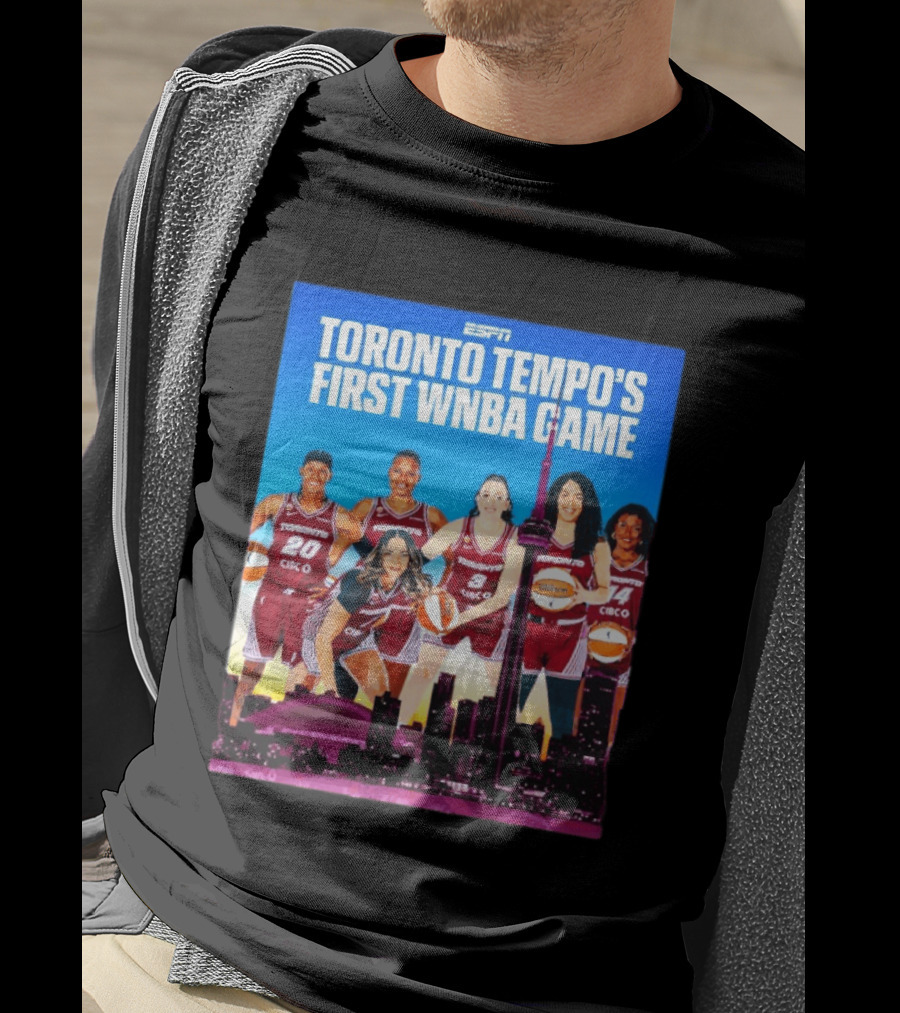 Toronto Tempos First WNBA Game ESPN Basketball Team Event T-Shirt