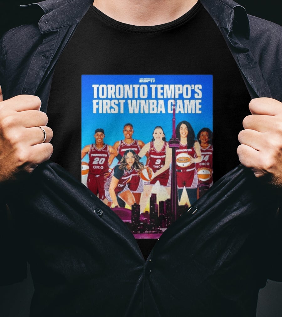 Toronto Tempos First WNBA Game ESPN Basketball Team Event T-Shirt