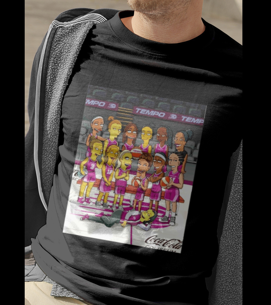 Toronto Tempo WNBA Coca Cola Coliseum The Simpsons Basketball Team T-Shirt