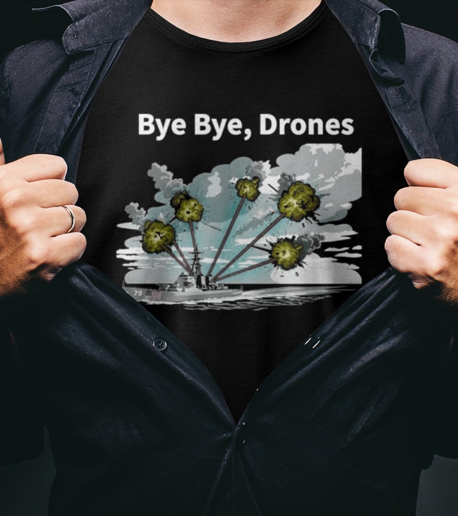Bye Bye Drones Yellow Flower Cloud T-Shirt
