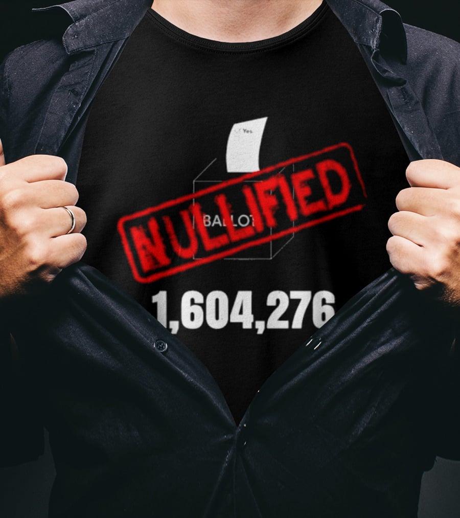 Virginia Ballot Box Nullified 1,604,276 Protest Redistricting T-Shirt