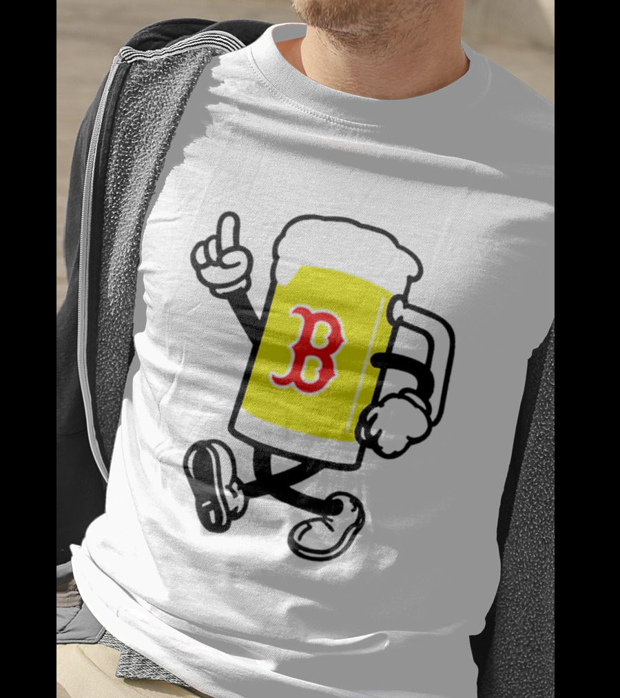 2026 Red Sox Beer With Walking Foam And Red B T-Shirt