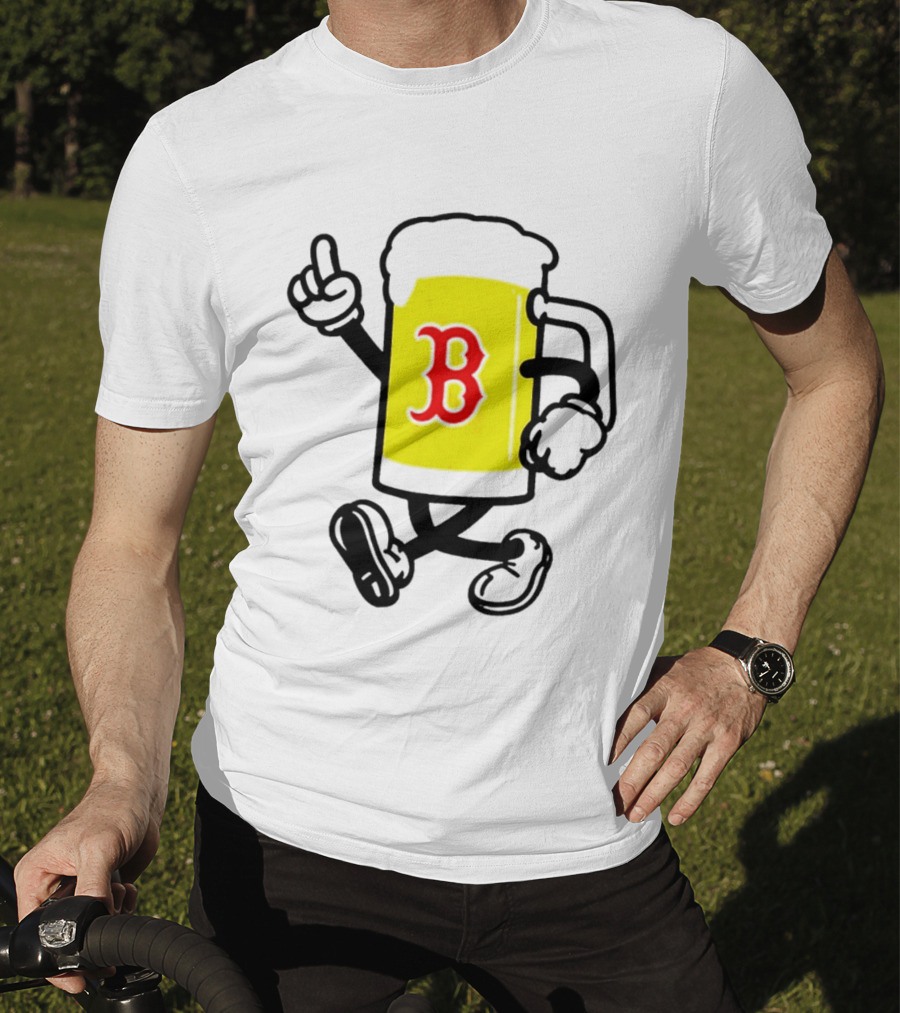 2026 Red Sox Beer With Walking Foam And Red B T-Shirt