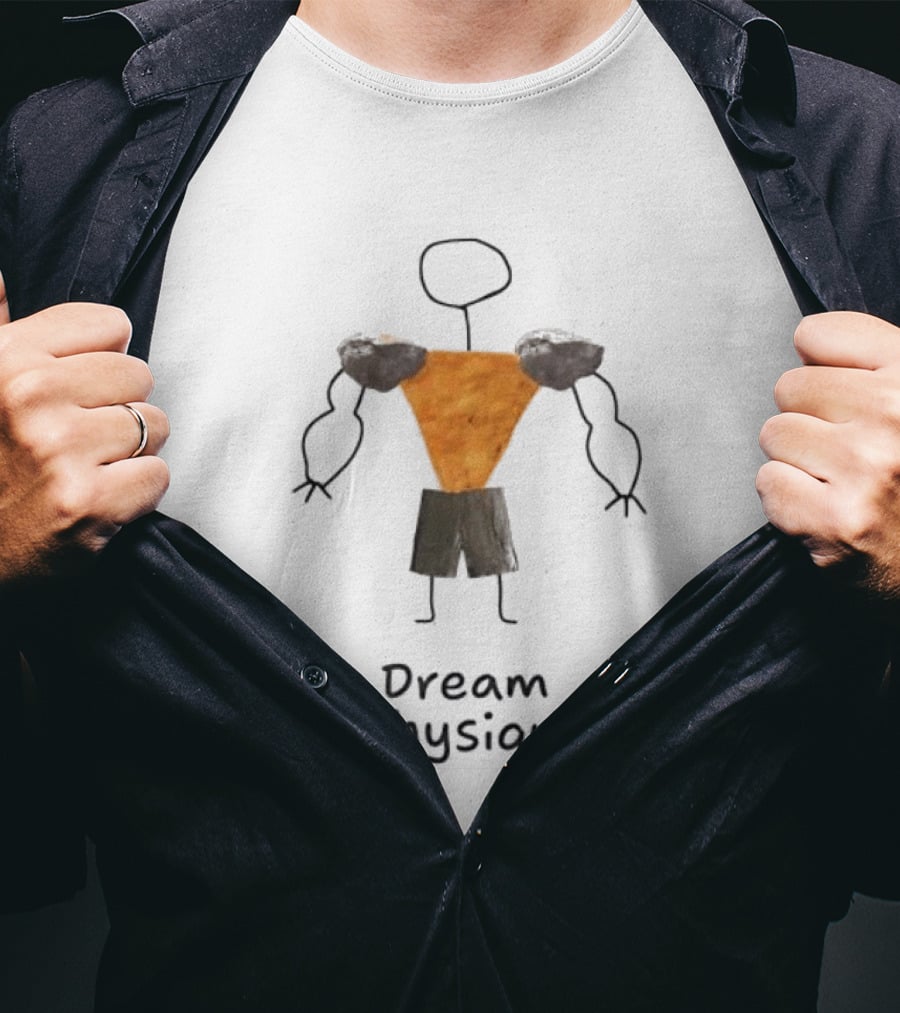 Boulder Shoulders Nacho Back Dream Physique Stick Figure Drawing T-Shirt