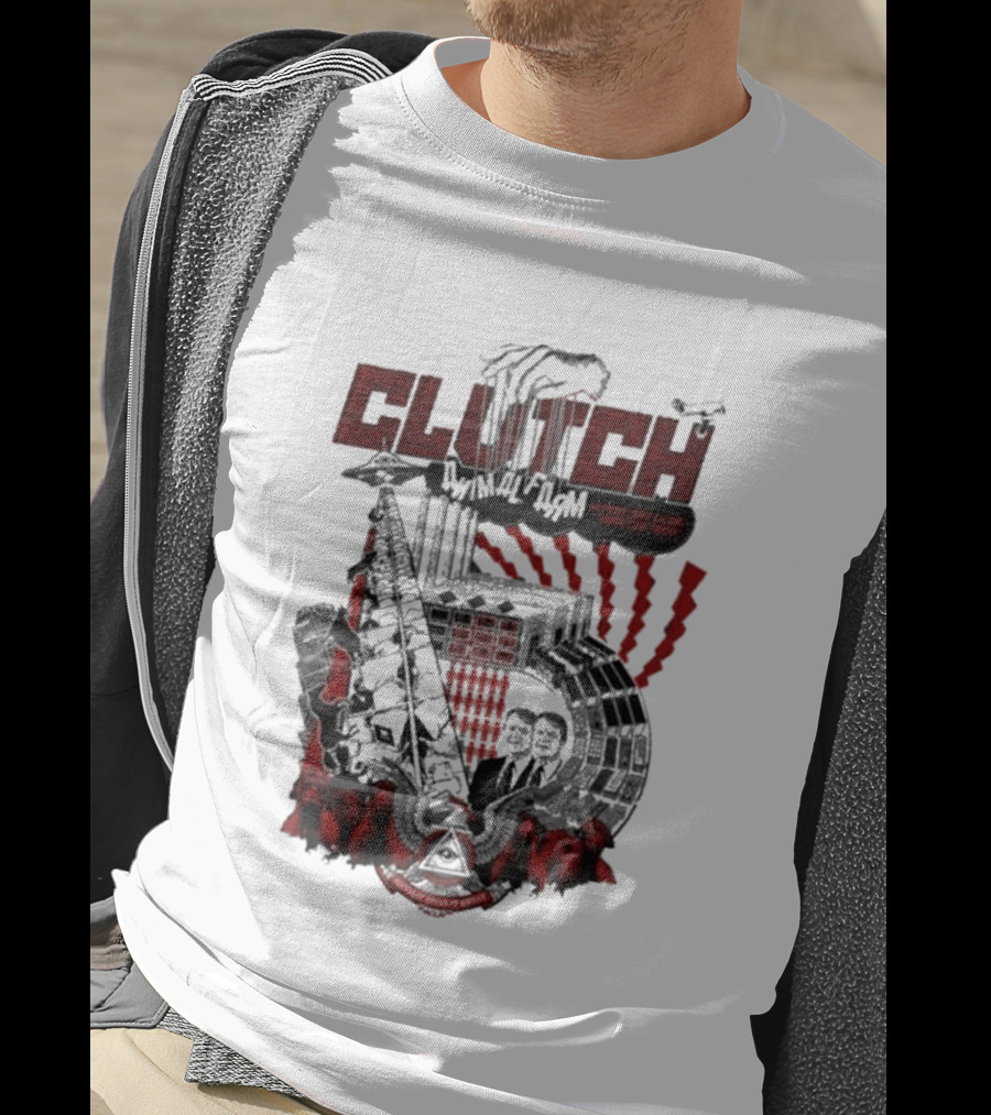 CLUTCH Animal Farm Orwellian Imagery With Windmill And Pig Revolution T-Shirt