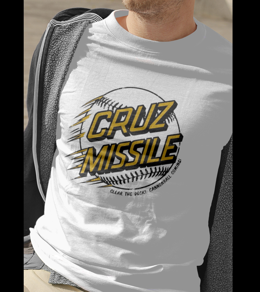 Cruz Missile Clear The Deck Cannonball Coming Baseball T-Shirt