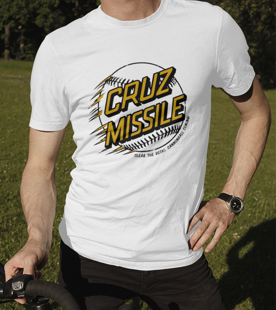 Cruz Missile Clear The Deck Cannonball Coming Baseball T-Shirt