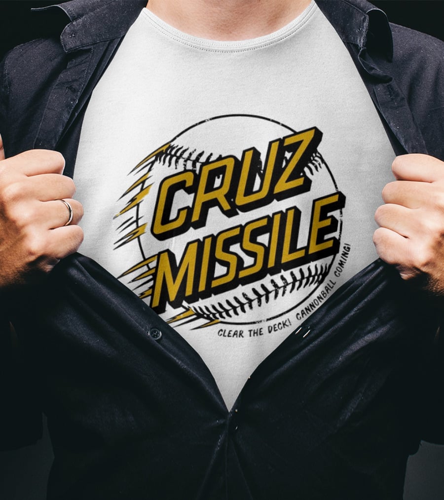Cruz Missile Clear The Deck Cannonball Coming Baseball T-Shirt