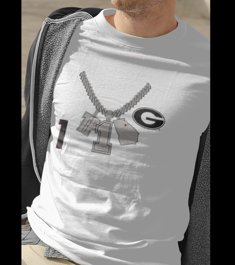 Georgia G TP 1 Necklace Map Design By Tre Phelps T-Shirt