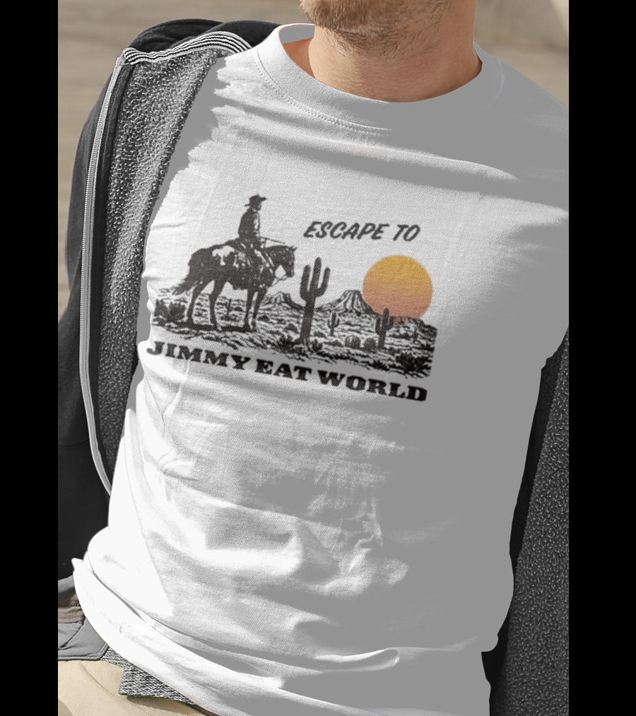 Escape To Jimmy Eat World Cowboy Sunset Cactus T-Shirt
