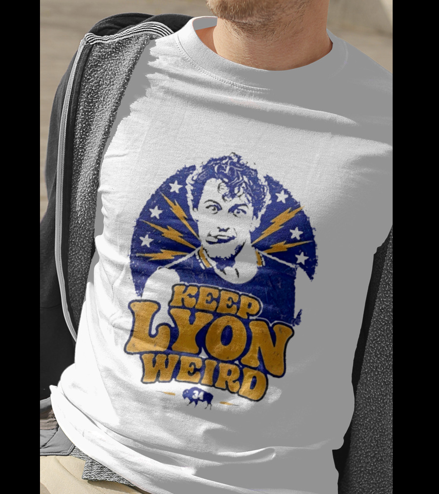 Keep Lyon Weird Hockey Player 34 Buffalo Sabres Lightning Stars T-Shirt