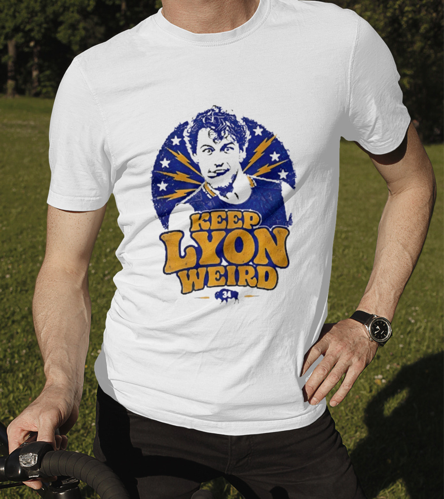 Keep Lyon Weird Hockey Player 34 Buffalo Sabres Lightning Stars T-Shirt