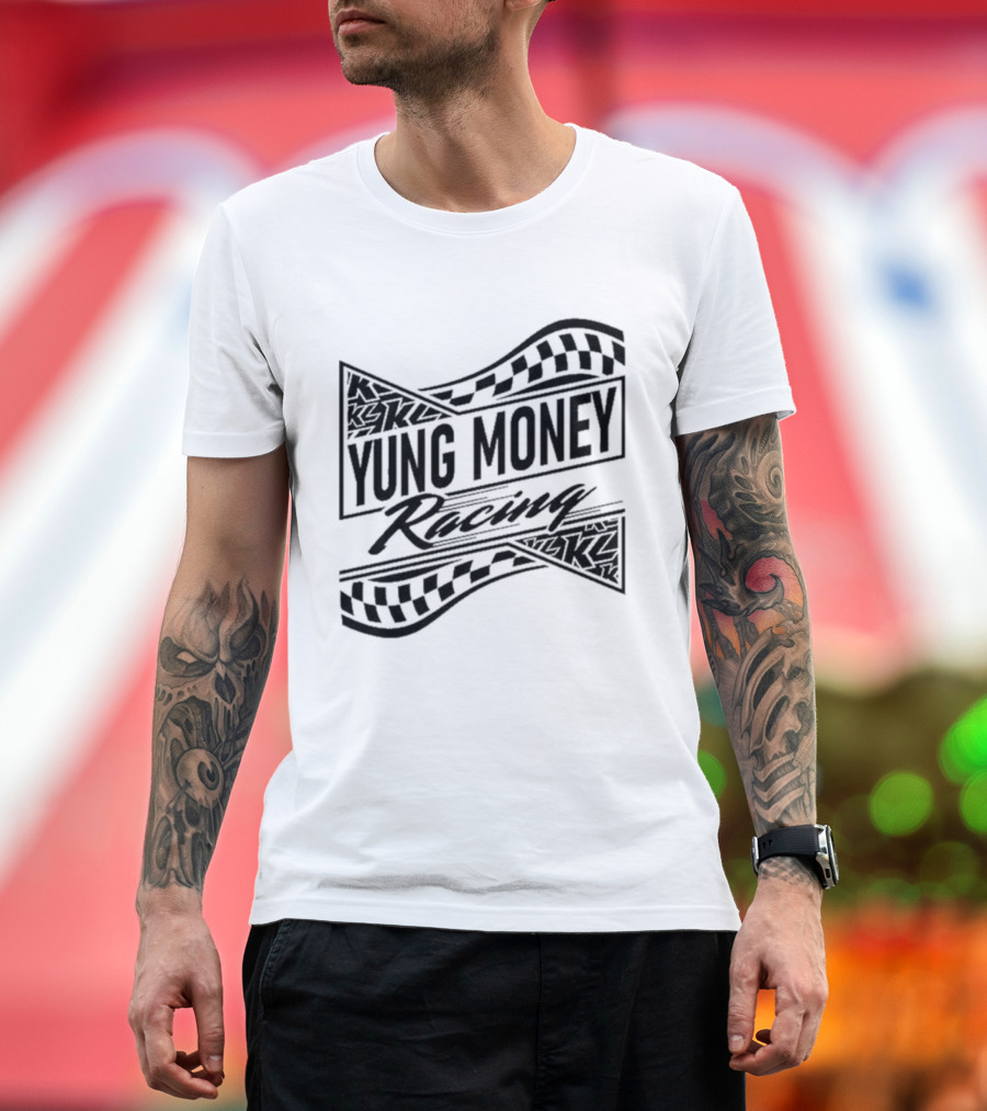Yung Money Racing Checkered Flag Kyle Larson T-Shirt
