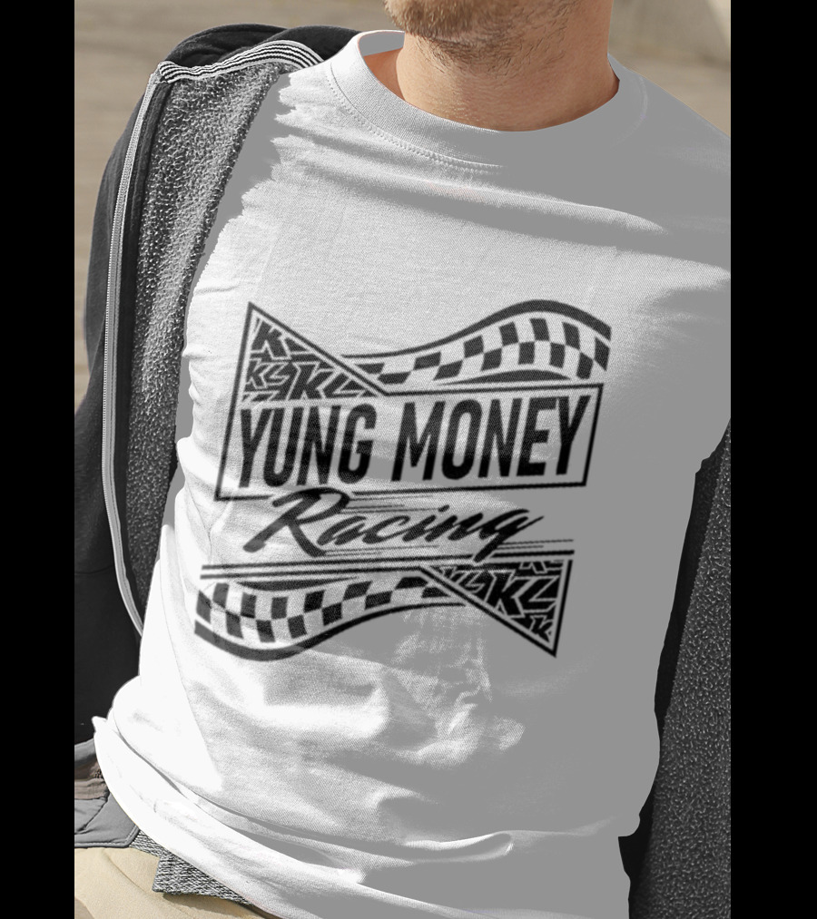Yung Money Racing Checkered Flag Kyle Larson T-Shirt