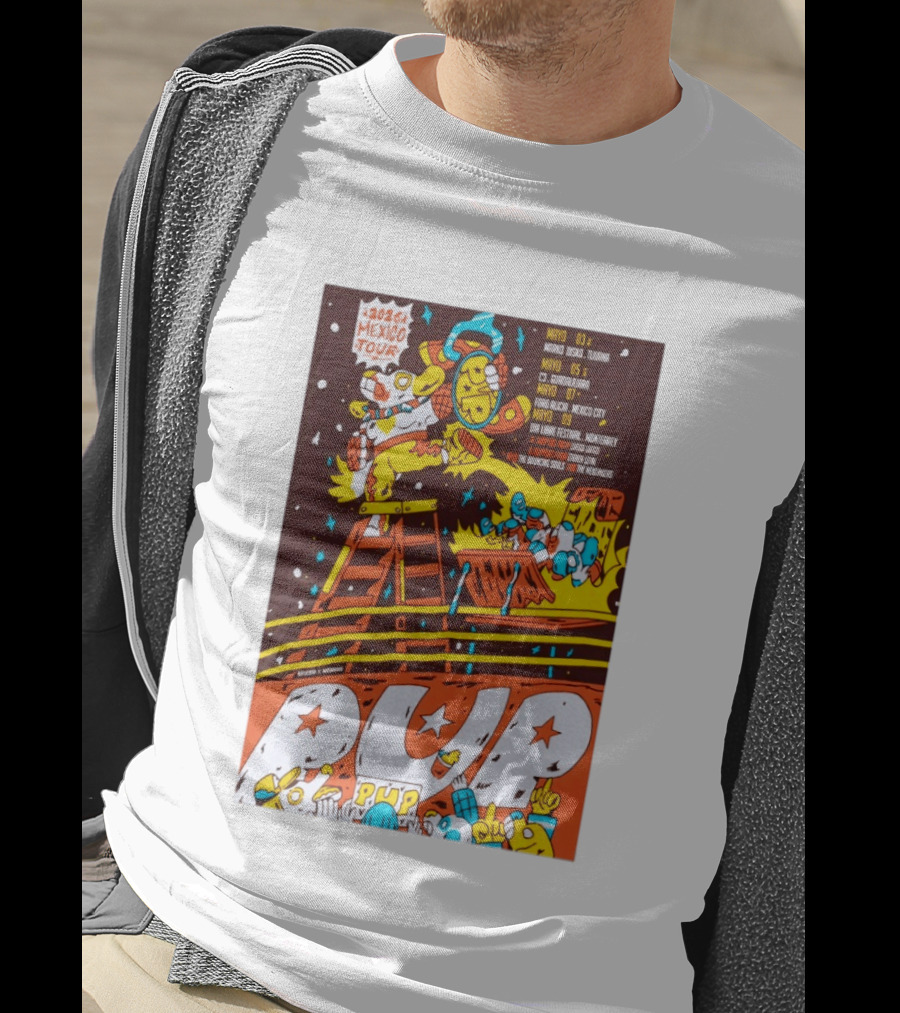 2026 Mexico Tour PUP Foro Indio Tijuana Guadalajara Mexico City Monterrey Show May 7 Headliner Bouncing Souls Mezcales T-Shirt