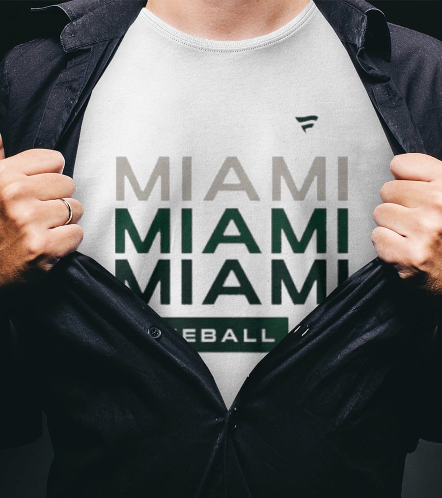 Miami Hurricanes Baseball Hype Tri Blend Miami U T-Shirt