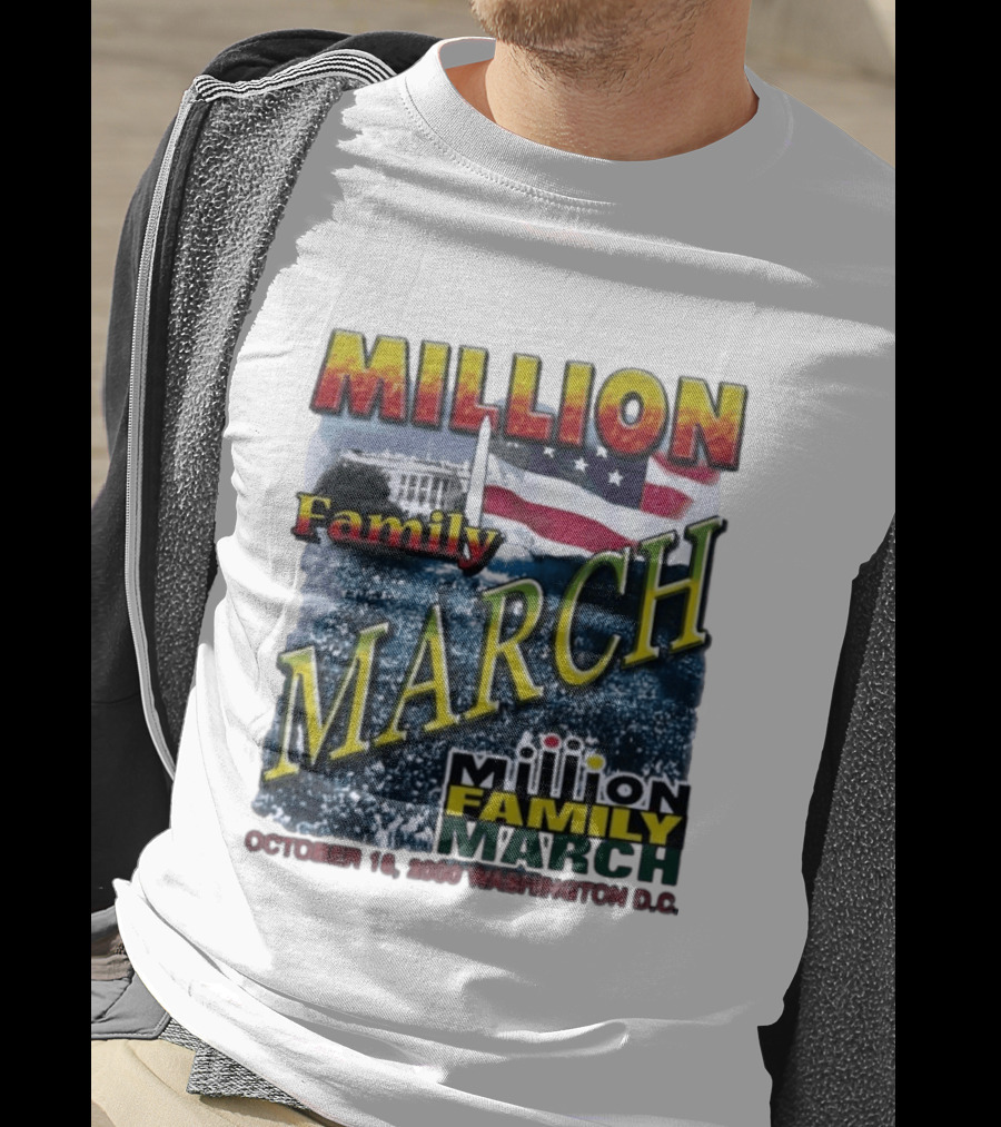 Million Family March October 16 2000 Washington D.C. White House American Flag T-Shirt