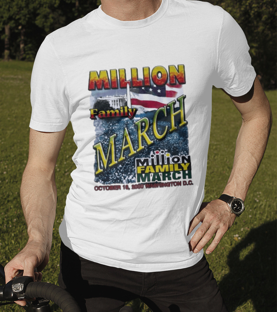Million Family March October 16 2000 Washington D.C. White House American Flag T-Shirt