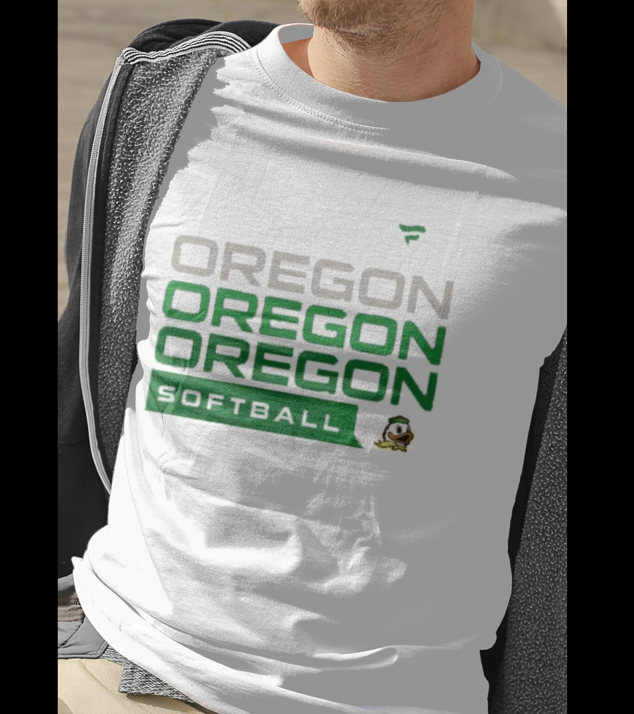 Oregon Ducks Softball Triple Oregon Text Tri Blend T-Shirt