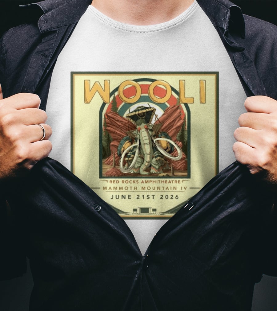 Wooli Red Rocks Amphitheatre Mammoth Mountain IV June 21st 2026 T-Shirt