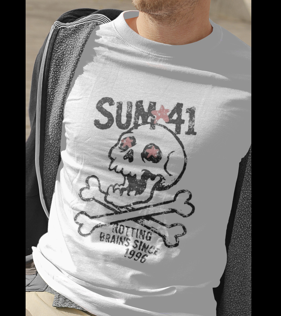 SUM41 Skull Rotting Brains Since 1996 Graphic Punk Rock T-Shirt
