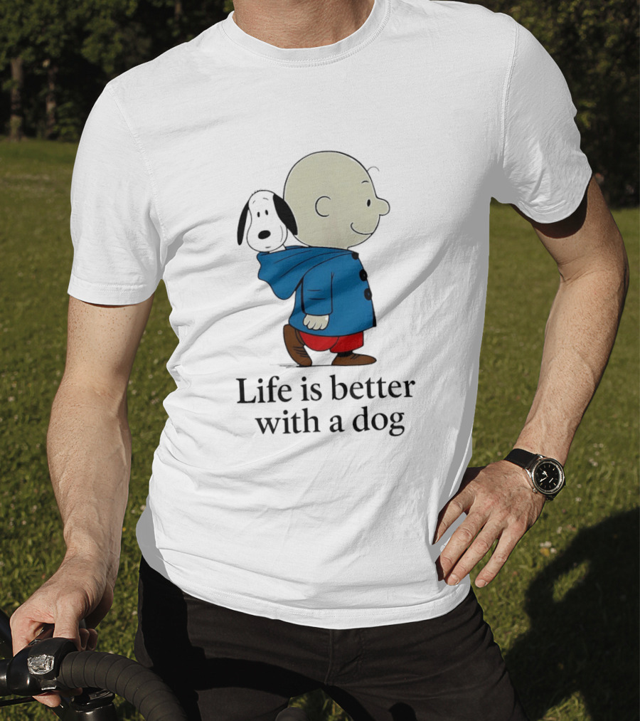 Snoopy And Charlie Brown Life Is Better With A Dog T-Shirt