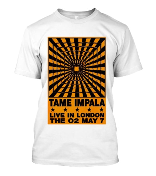 Tame Impala Live In London The O2 May 7 Optical Illusion Concert T-Shirt