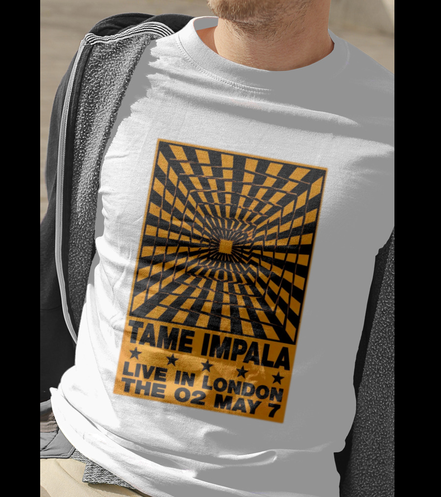 Tame Impala Live In London The O2 May 7 Optical Illusion Concert T-Shirt