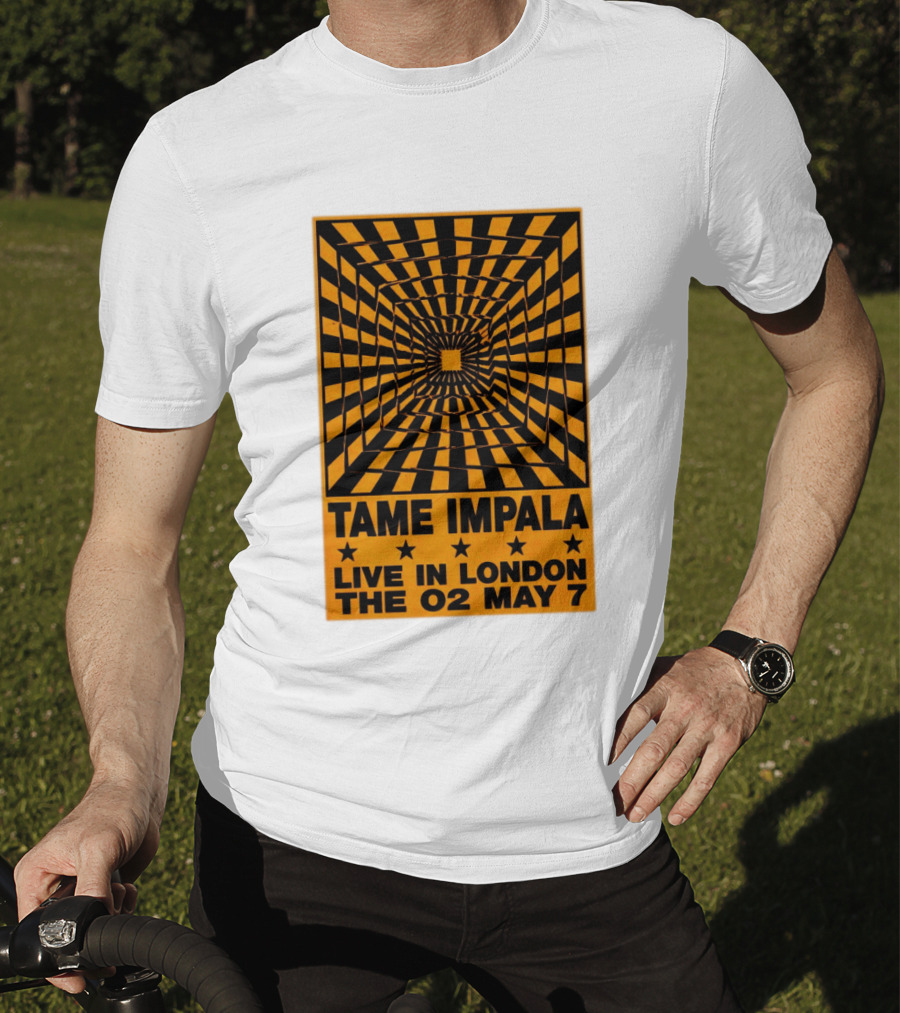 Tame Impala Live In London The O2 May 7 Optical Illusion Concert T-Shirt