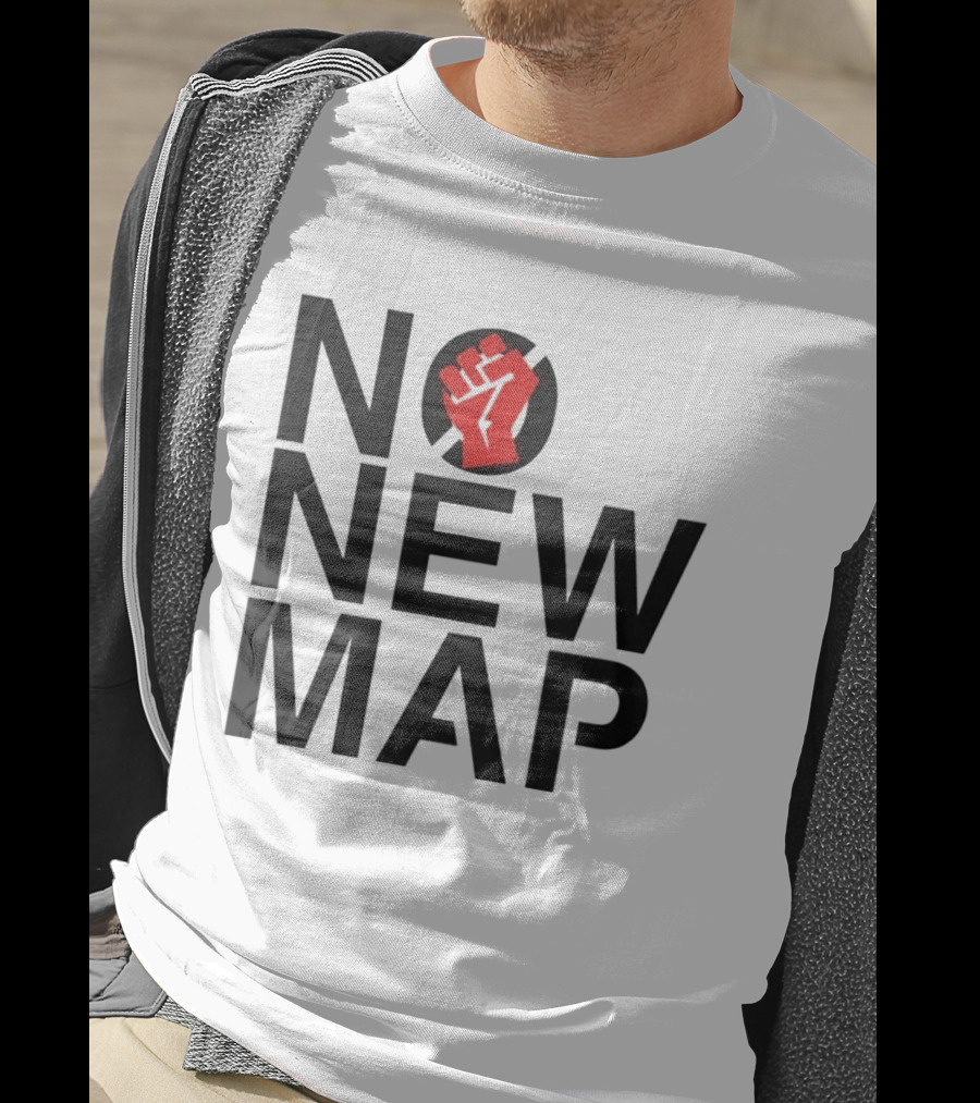 No New Map Protest Red Fist Symbol Virginia T-Shirt